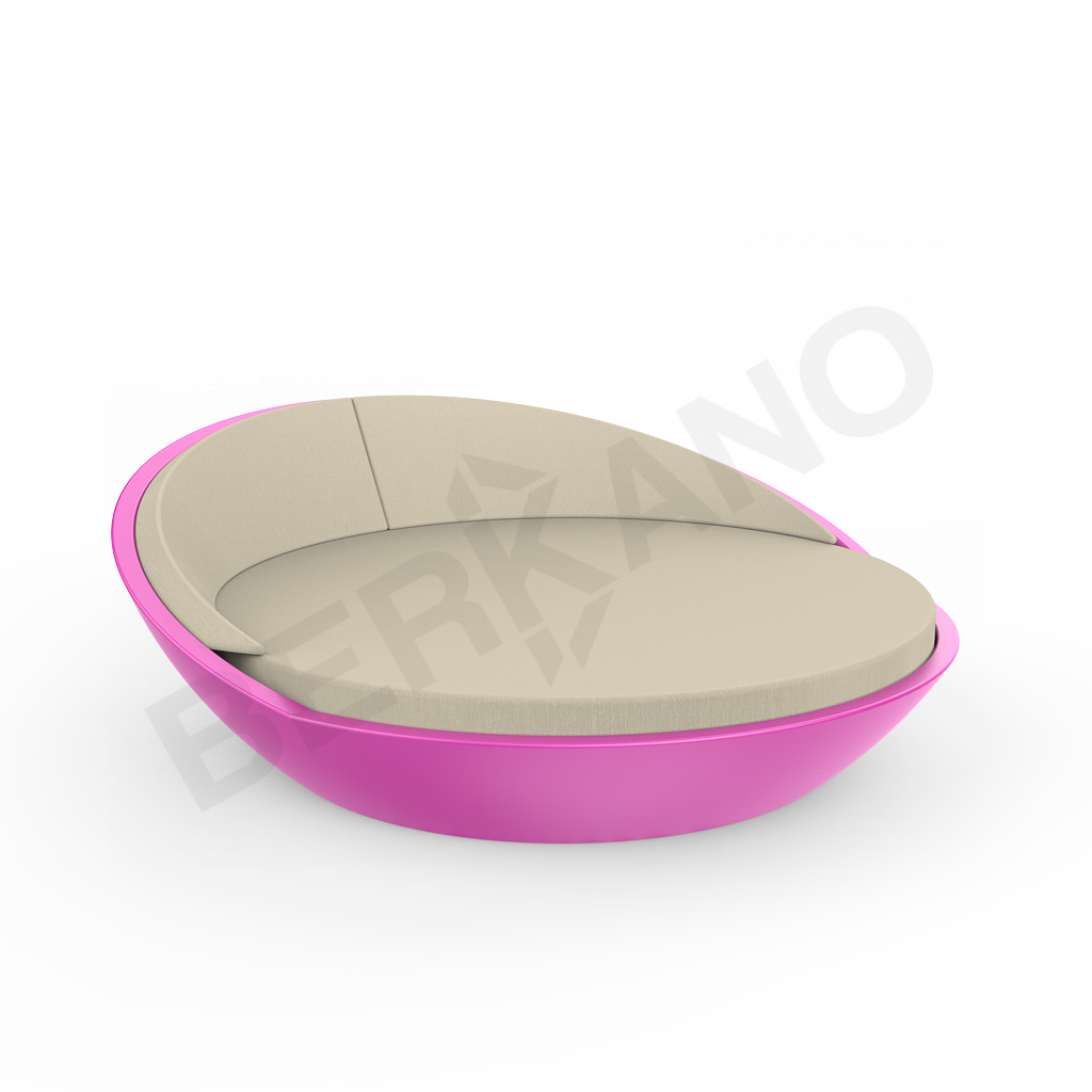 Шезлонг Riviera фиолетового цвета / аксессуар бежевого цвета - фото 1