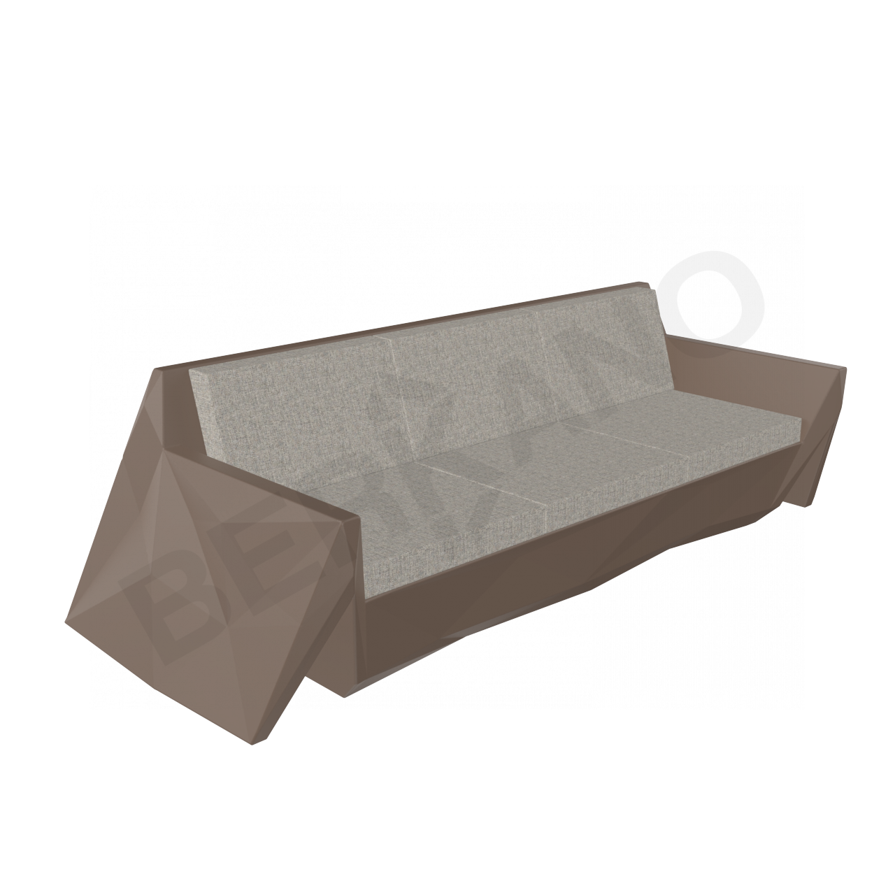 Диван Quaro с подушками красного цвета / аксессуар Light grey - фото 1