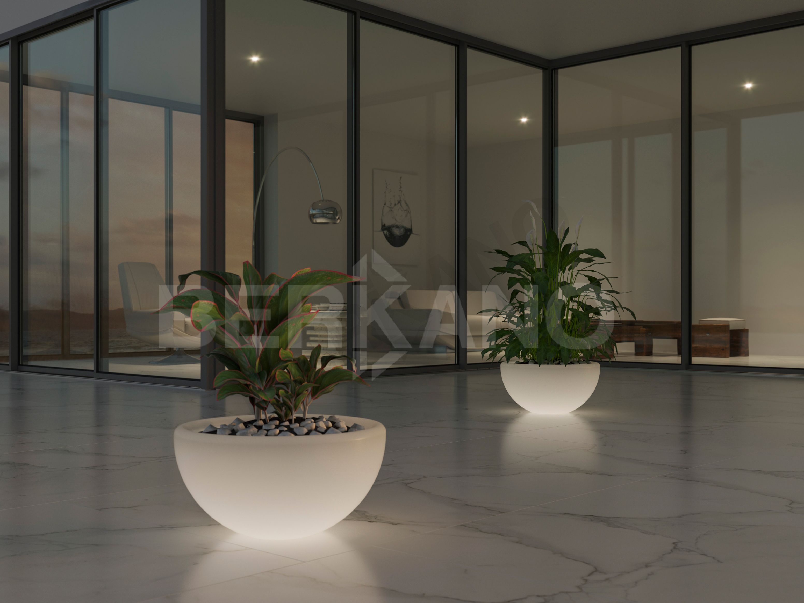 Кашпо Segmento 50 DB красного цвета - фото 3