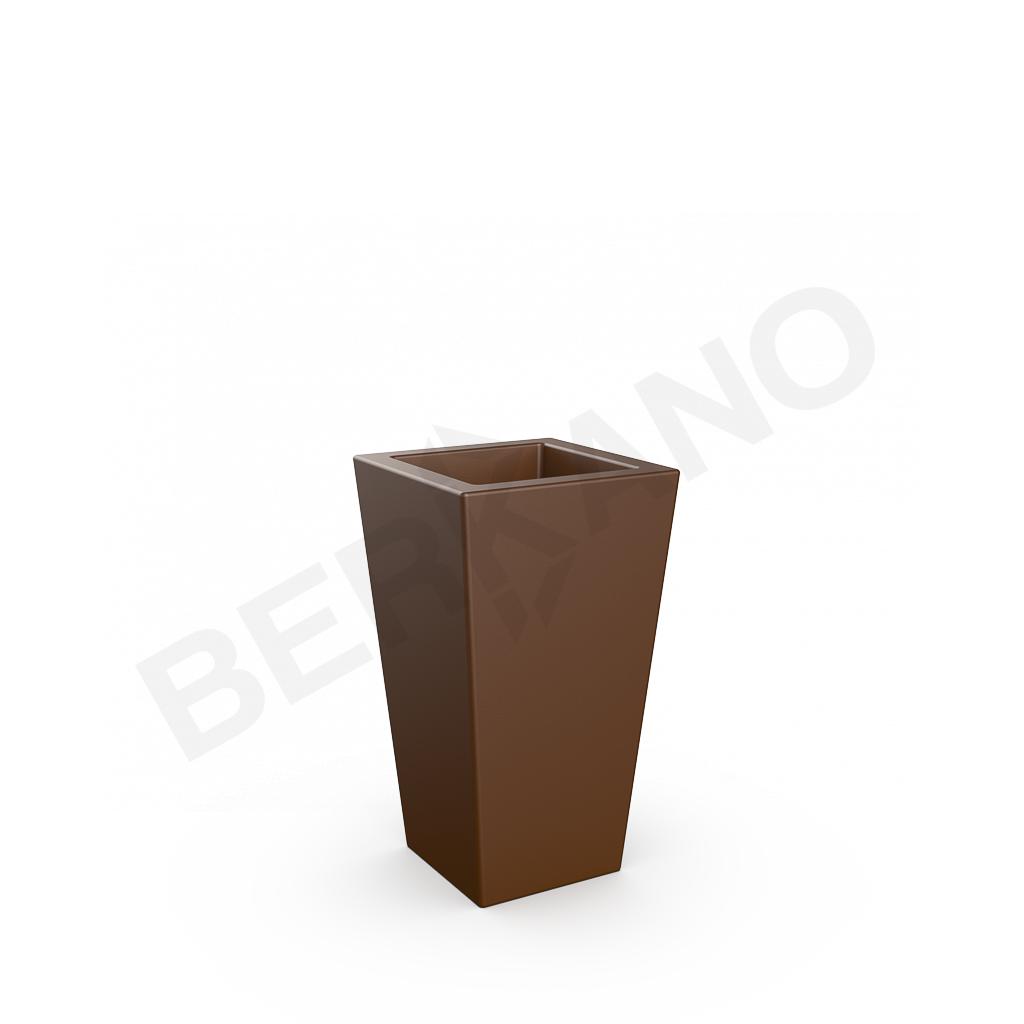 Кашпо Trapezio 70V коричневого цвета - фото 1