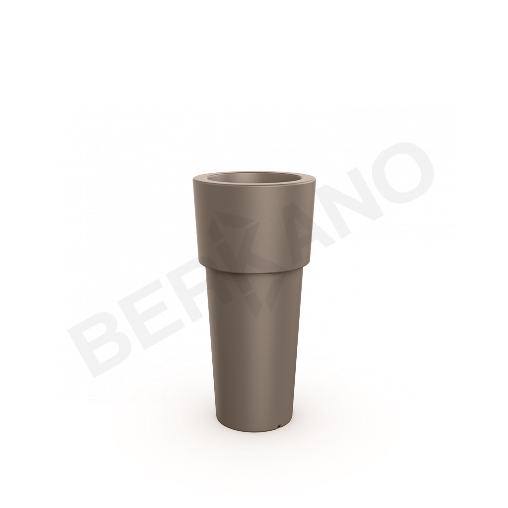Кашпо Ray 80 DB кофейного цвета - фото 1
