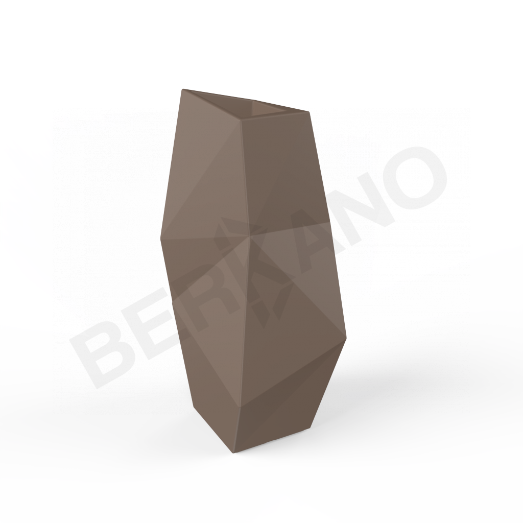 Кашпо Quaro L кофейного цвета - фото 1