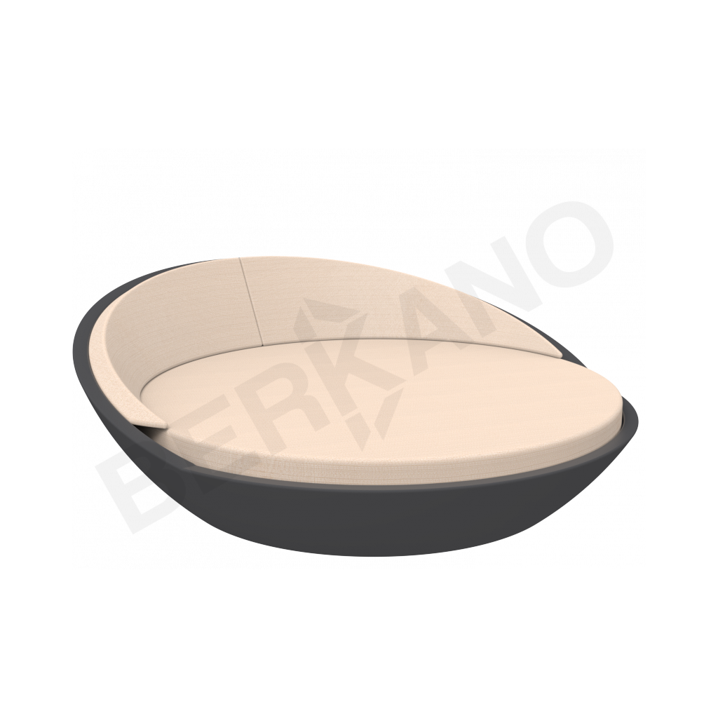 Шезлонг Riviera графитового цвета / аксессуар Milk - фото 1