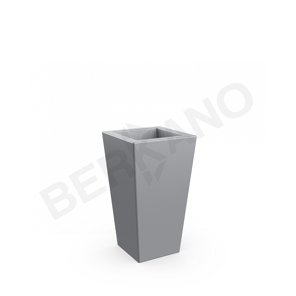 Кашпо Trapezio 70V серого цвета - фото 1