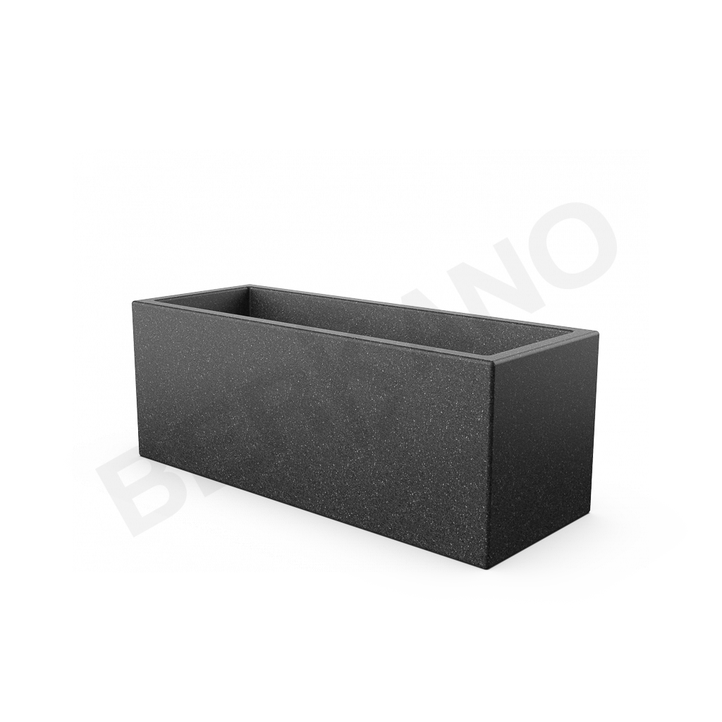 Кашпо Cubric 30*80 DB цвета черный гранит - фото 1