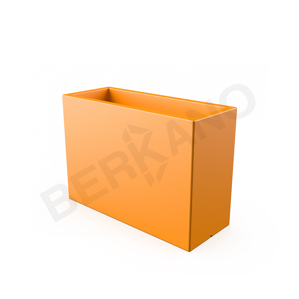 Кашпо Cubric 100*70 DB оранжевого цвета - фото 1