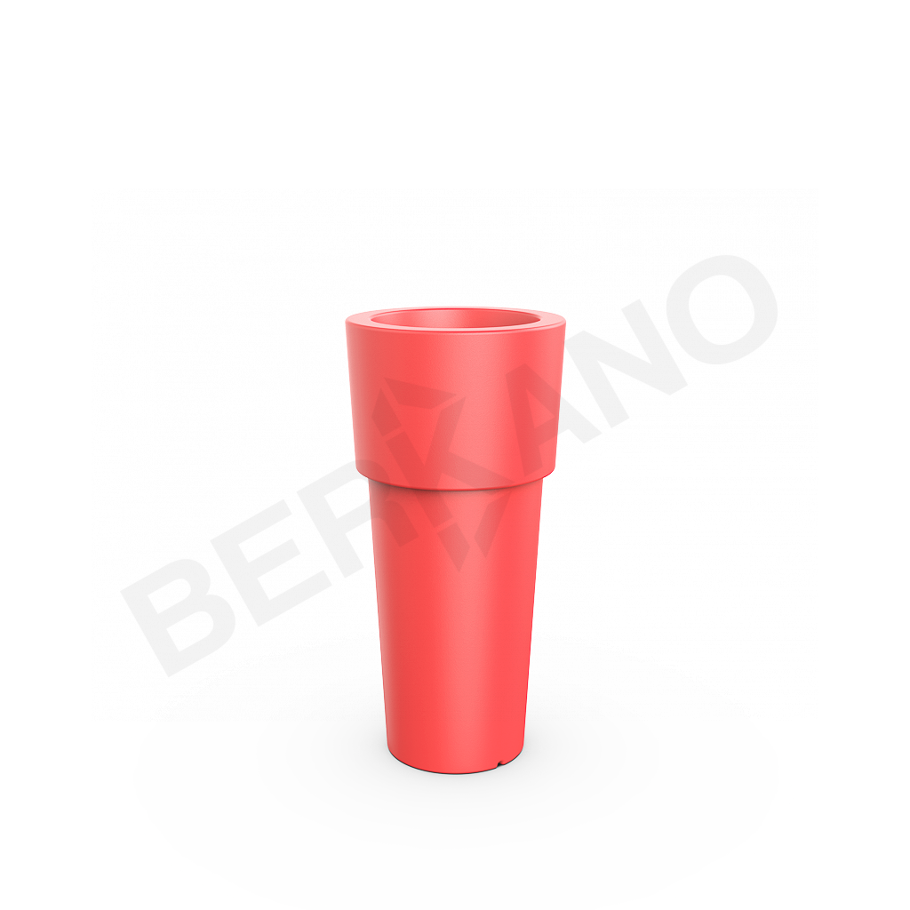 Кашпо Ray 80 красного цвета - фото 1