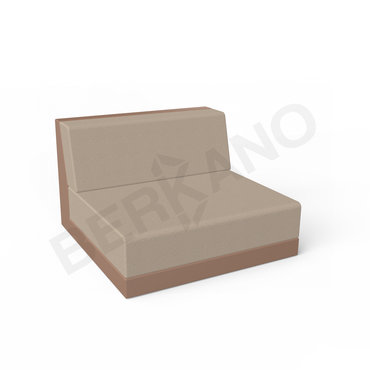 Диван Quarter modular средний с подушками коричневого цвета / аксессуар Canvas - фото 1