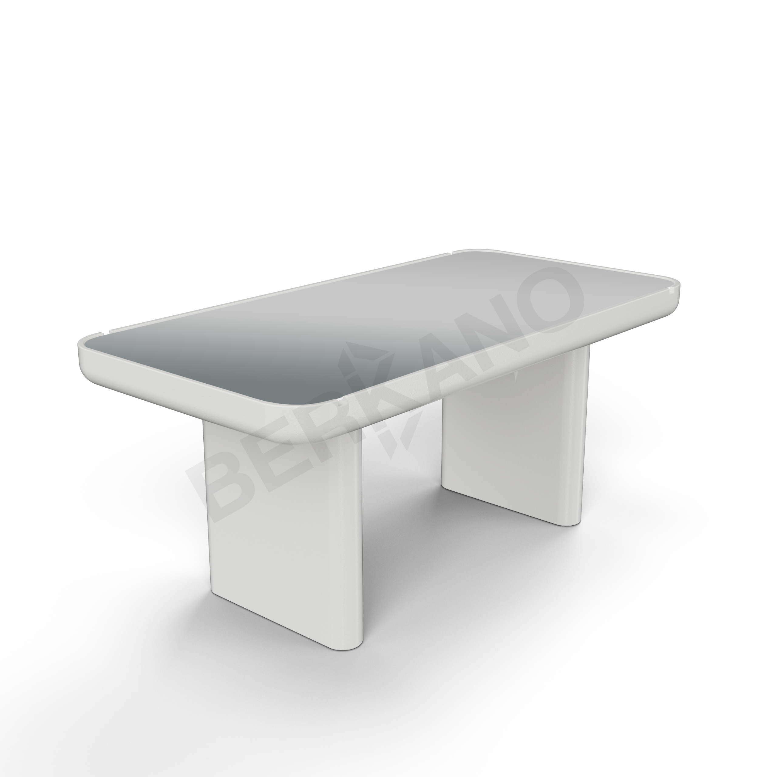 Стол Grace большой со стеклом белого цвета