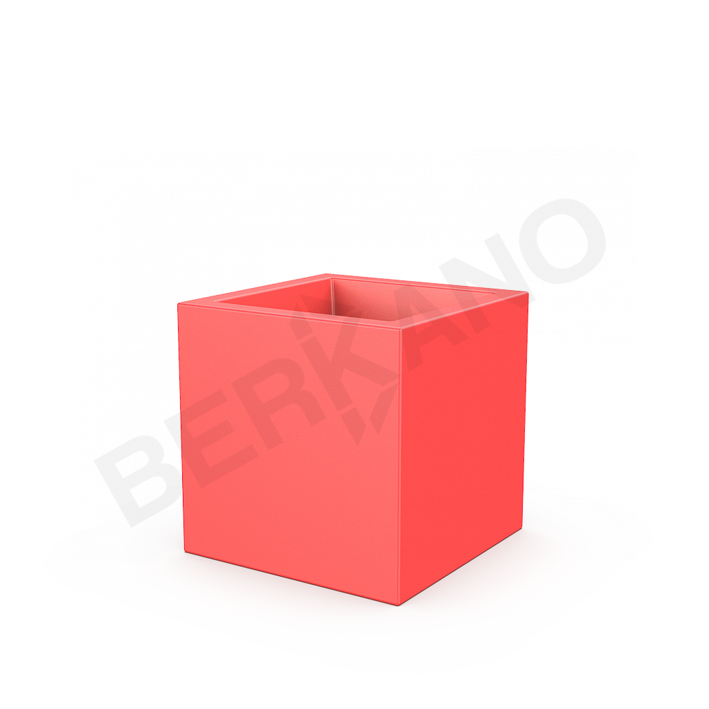 Кашпо Quarter 50 красного цвета - фото 1