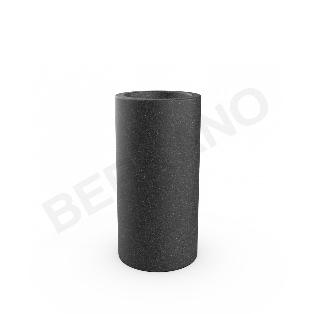 Кашпо Cilindro 60 цвета черный гранит - фото 1