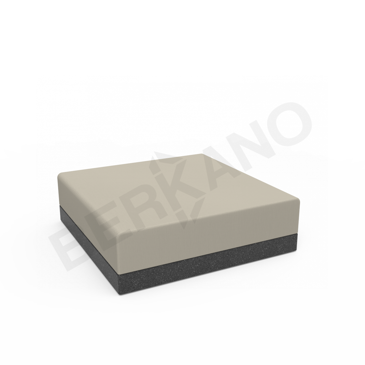 Пуф Quarter modular с подушками цвета черный гранит / аксессуар бежевого цвета - фото 1