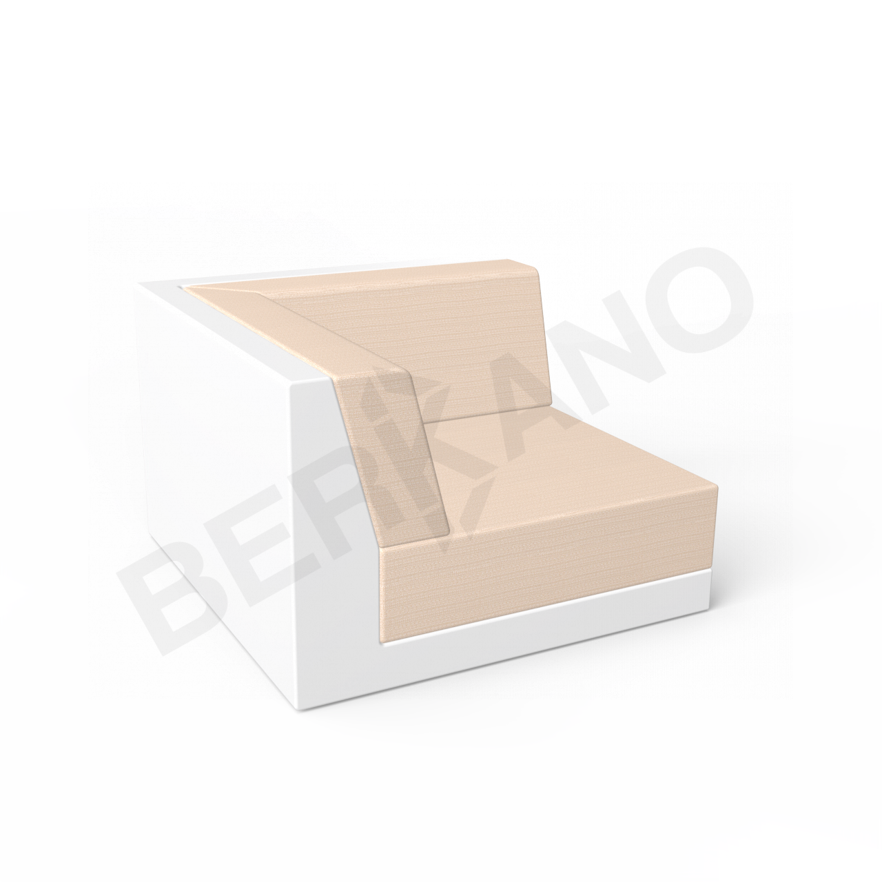 Угловой модуль Quarter modular с подушками белого цвета / аксессуар Milk - фото 1