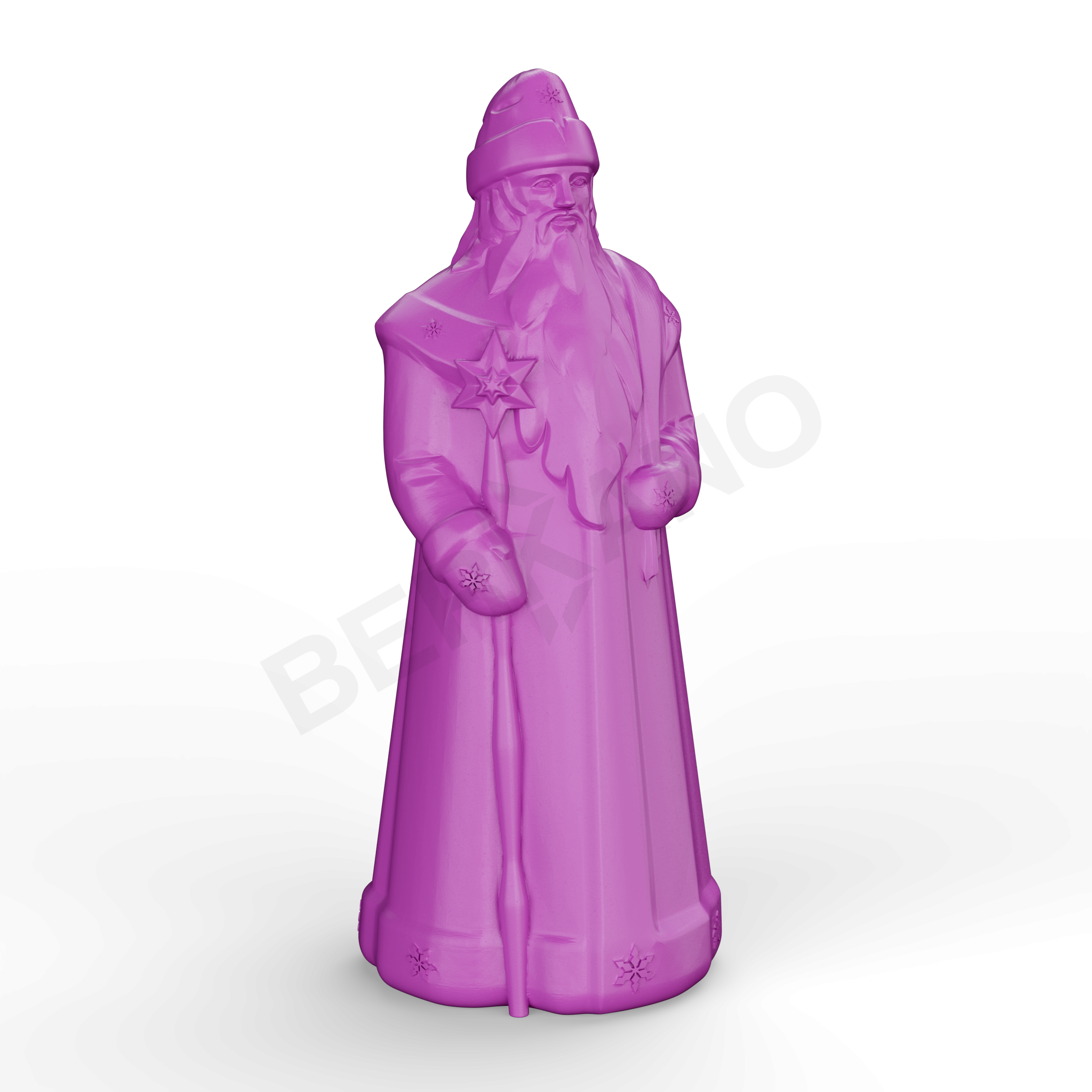 Светильник Дед Мороз фиолетового цвета - фото 1