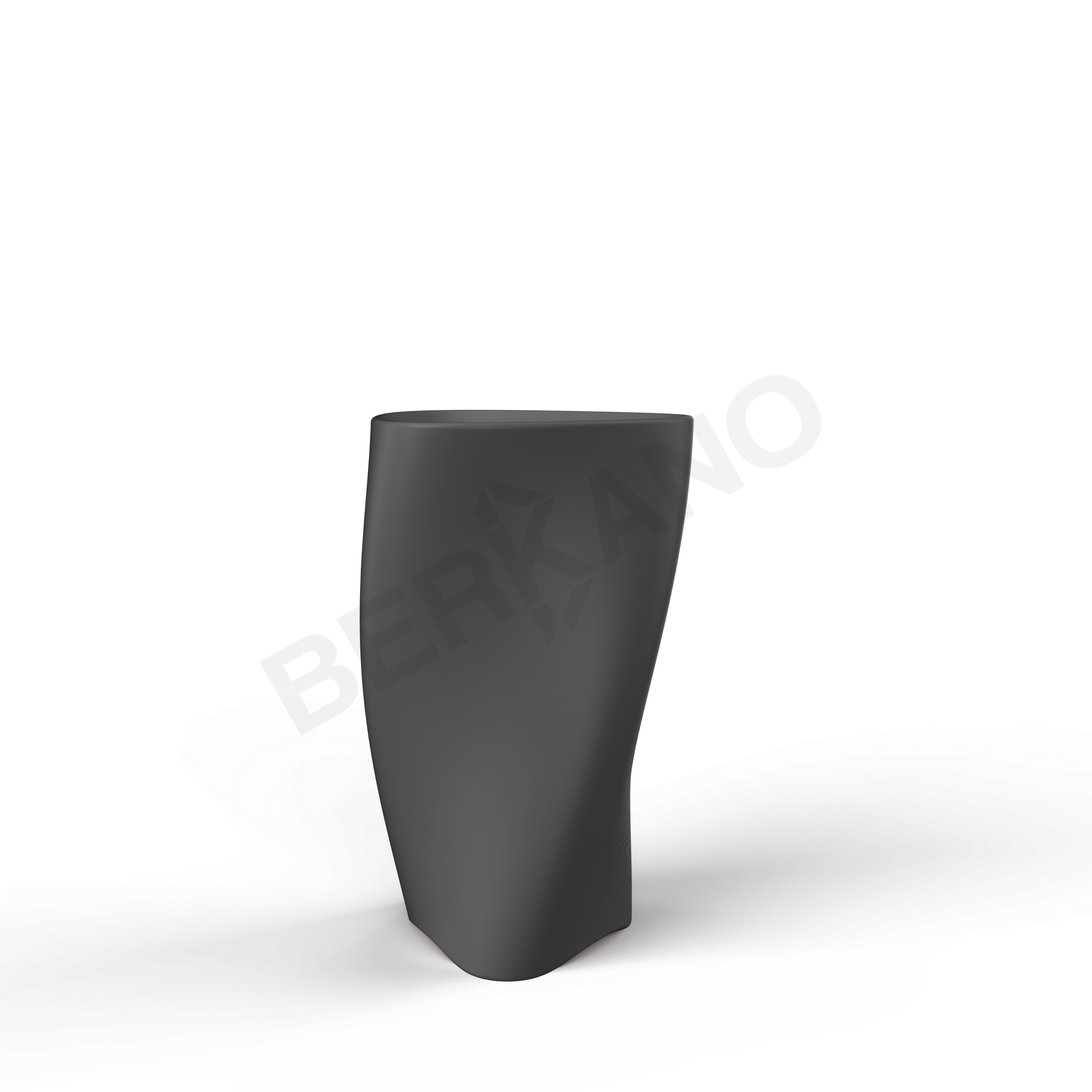 Кашпо Twist 90 графитового цвета - фото 1
