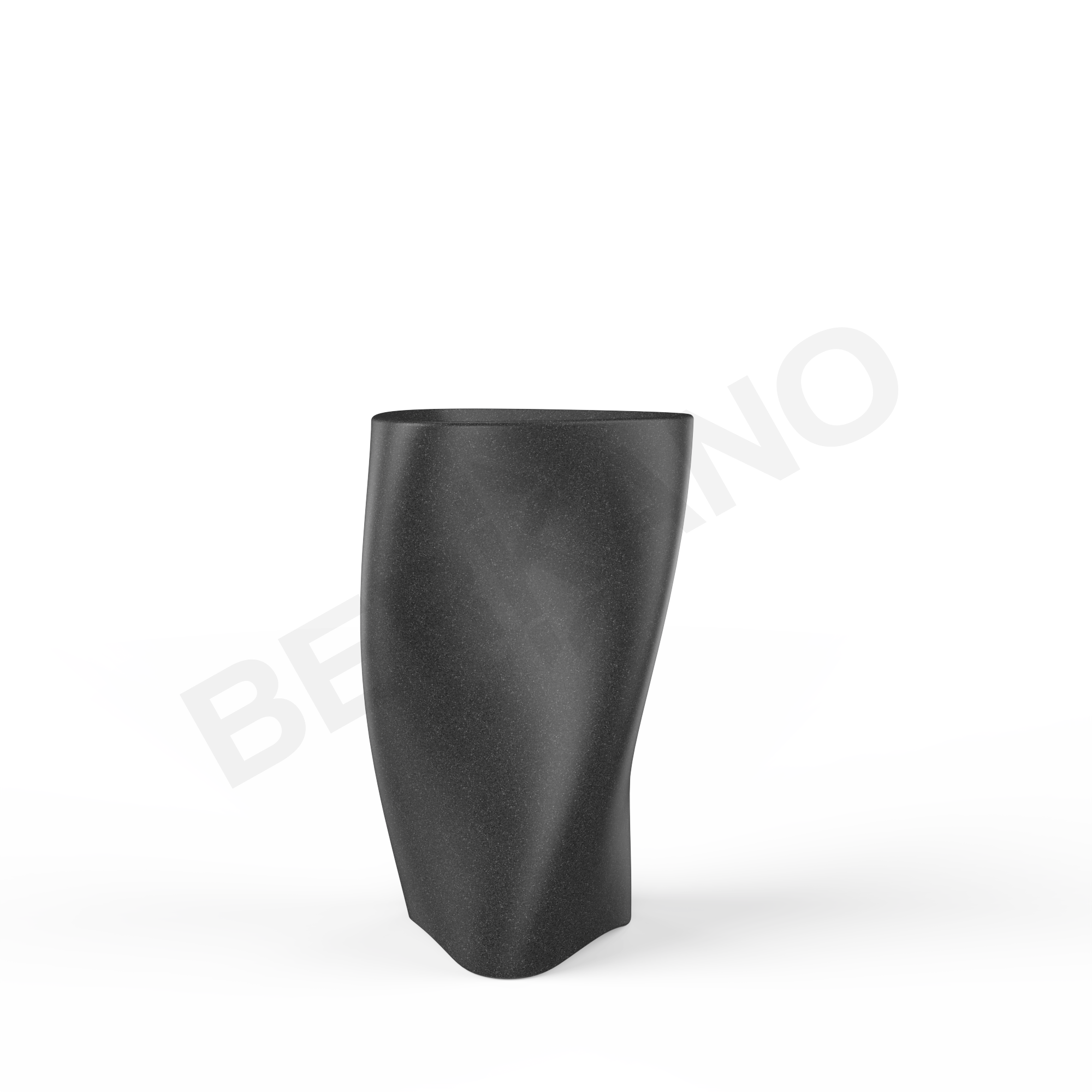 Кашпо Twist 90 цвета черный гранит - фото 1