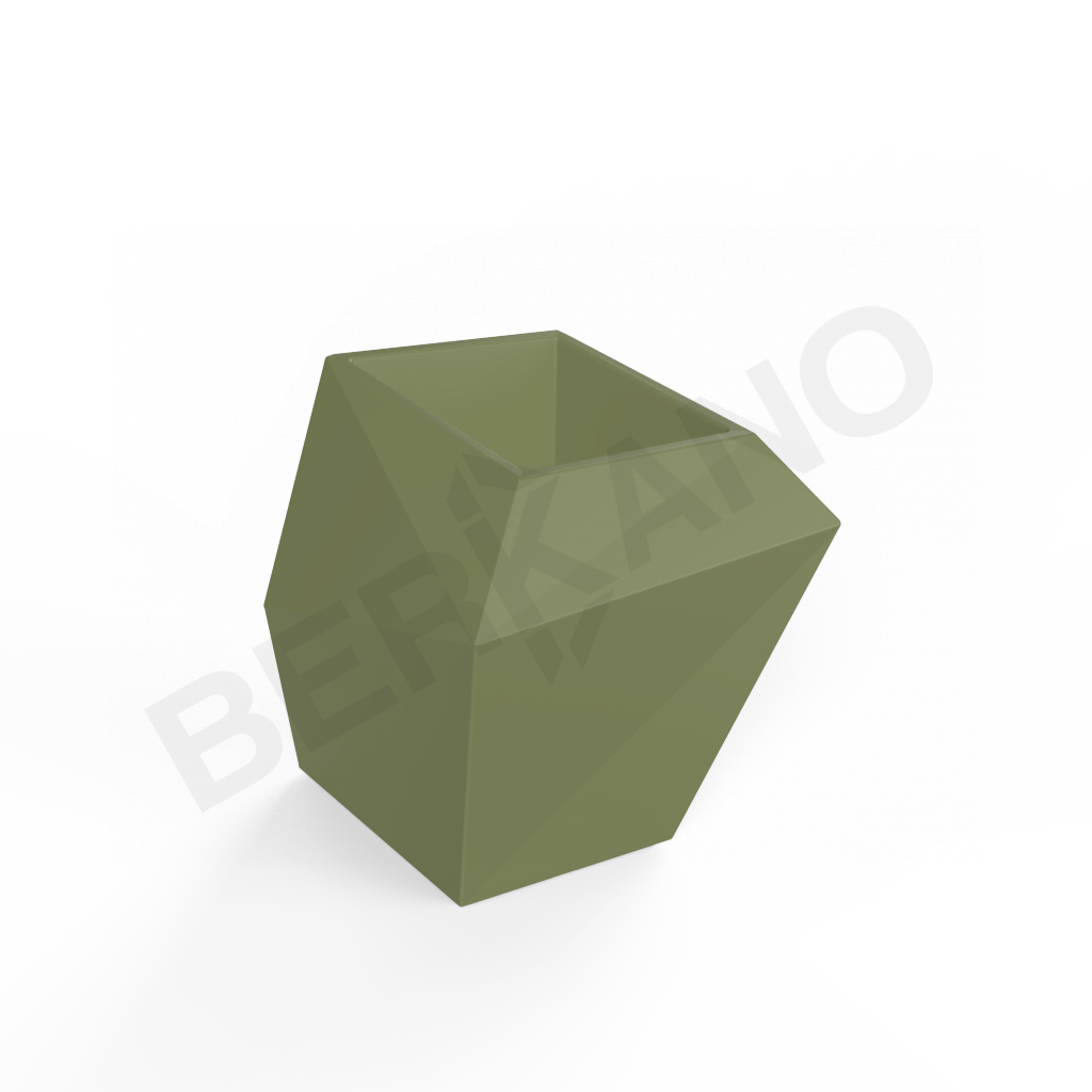 Кашпо Quaro M DB темно-зеленого цвета - фото 1