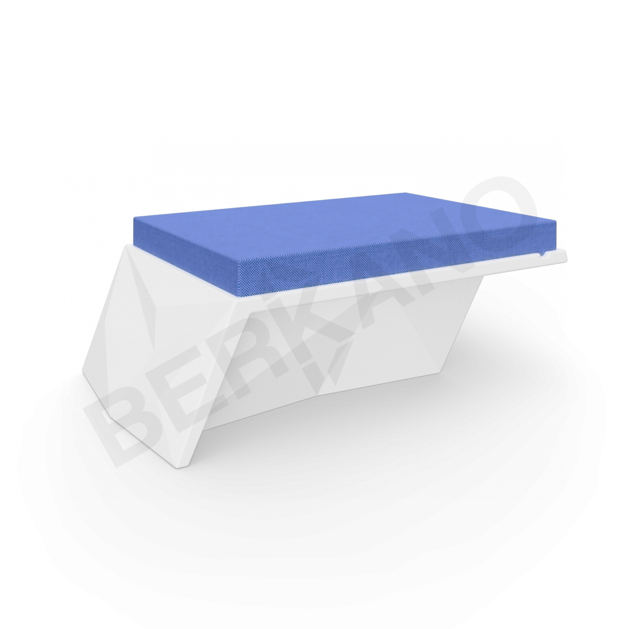 Угловой модуль Quaro с подушками белого цвета / аксессуар темно-синего цвета - фото 1