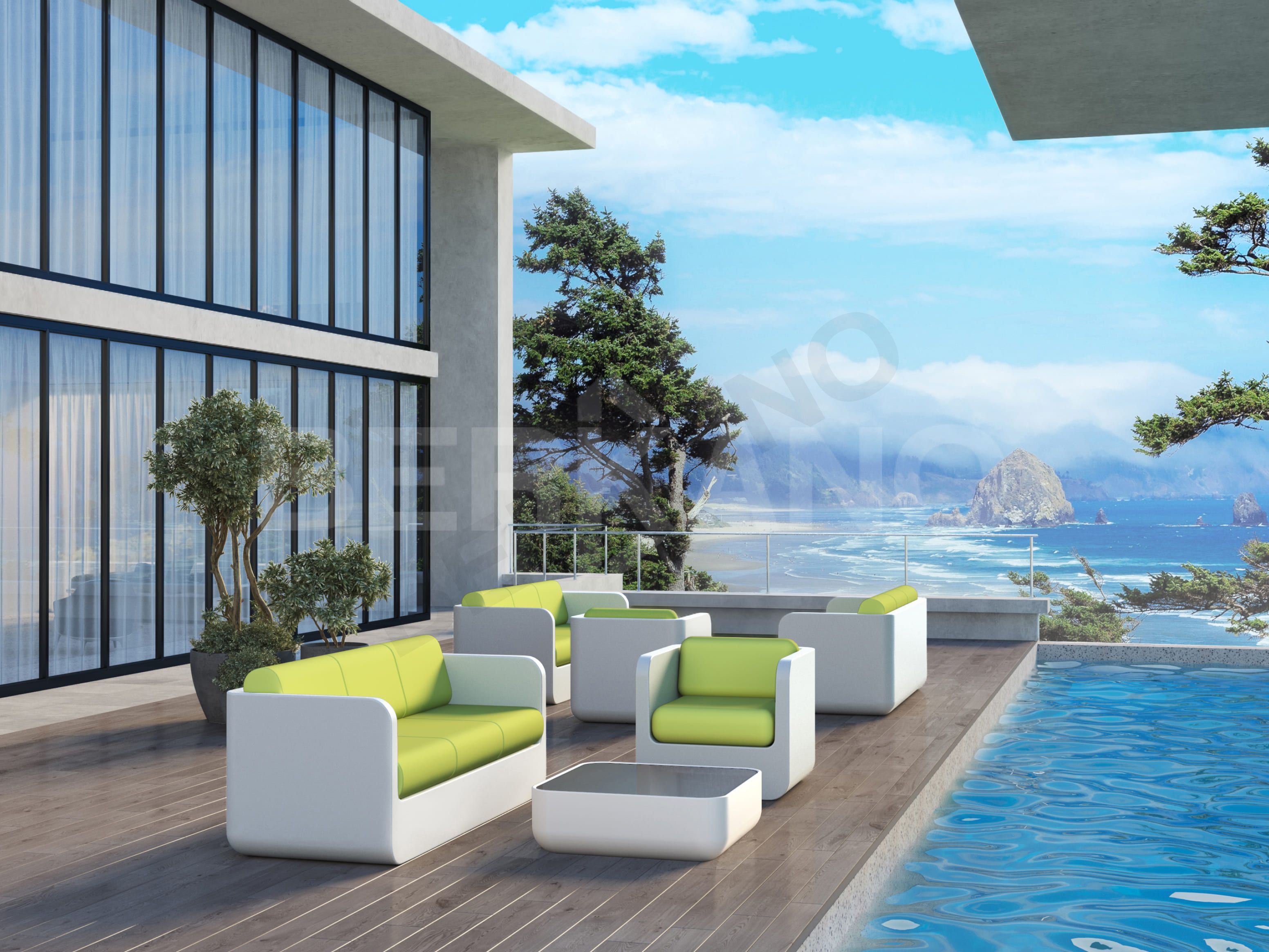 Стол Grace большой со стеклом терракотового цвета - фото 5