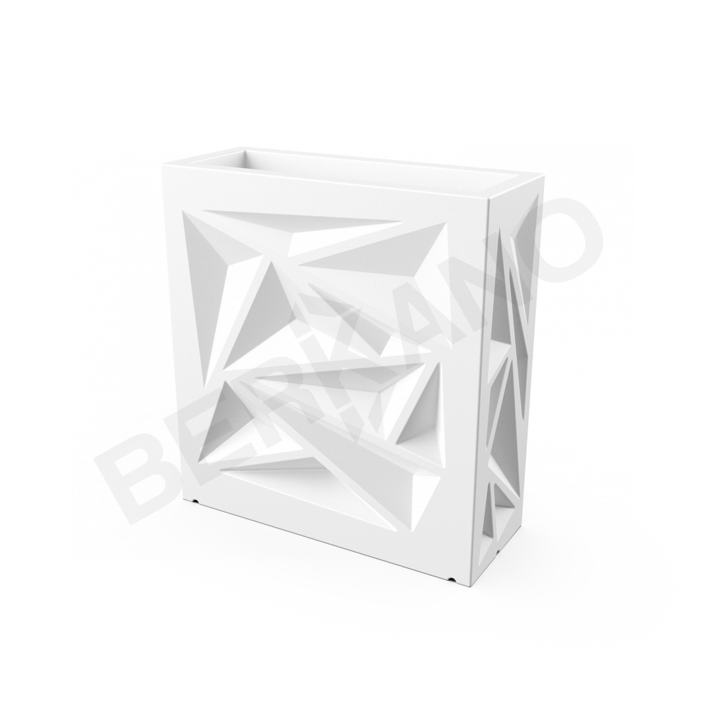 Кашпо Icelandic Square DB белого цвета