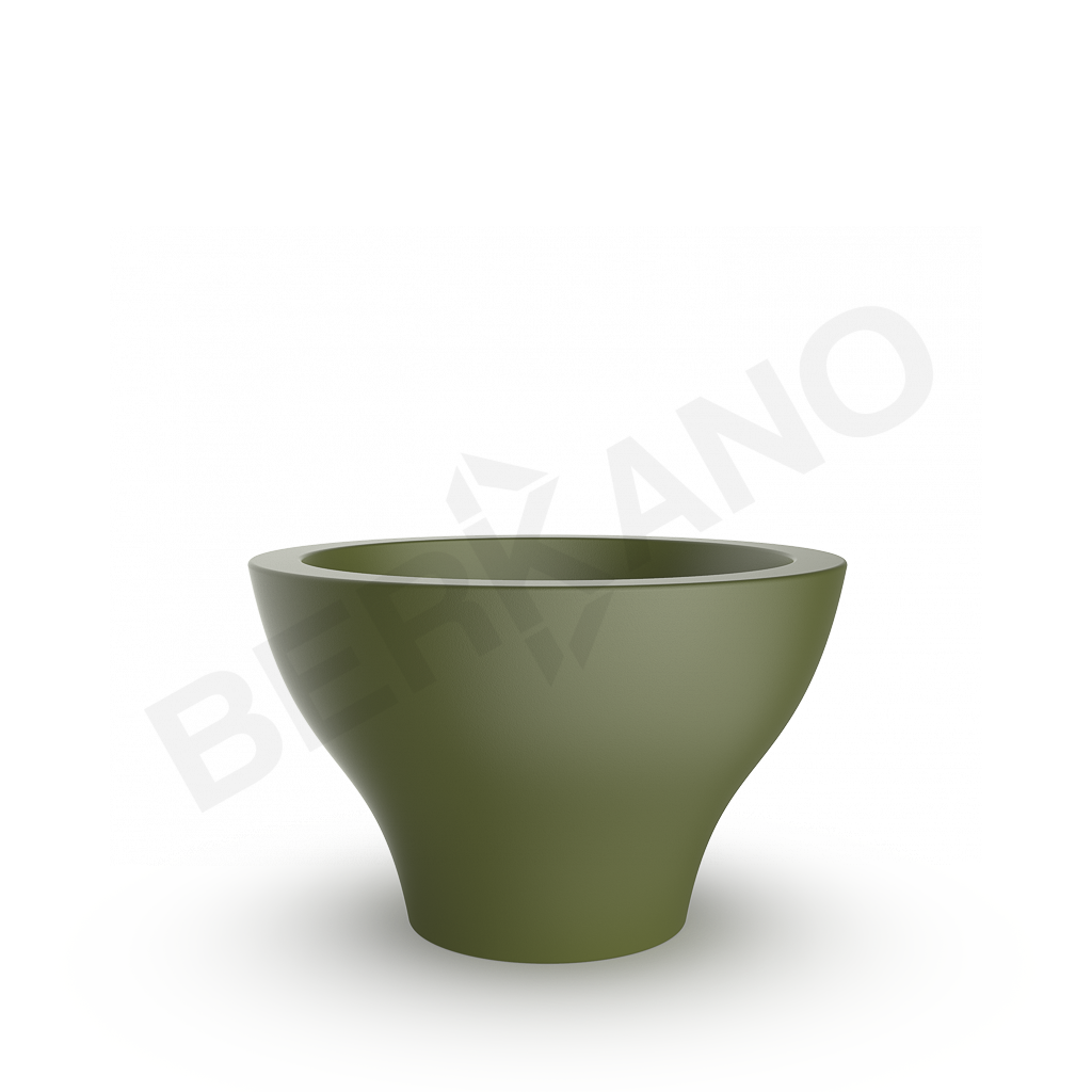 Кашпо Vetro 40 DB темно-зеленого цвета - фото 1