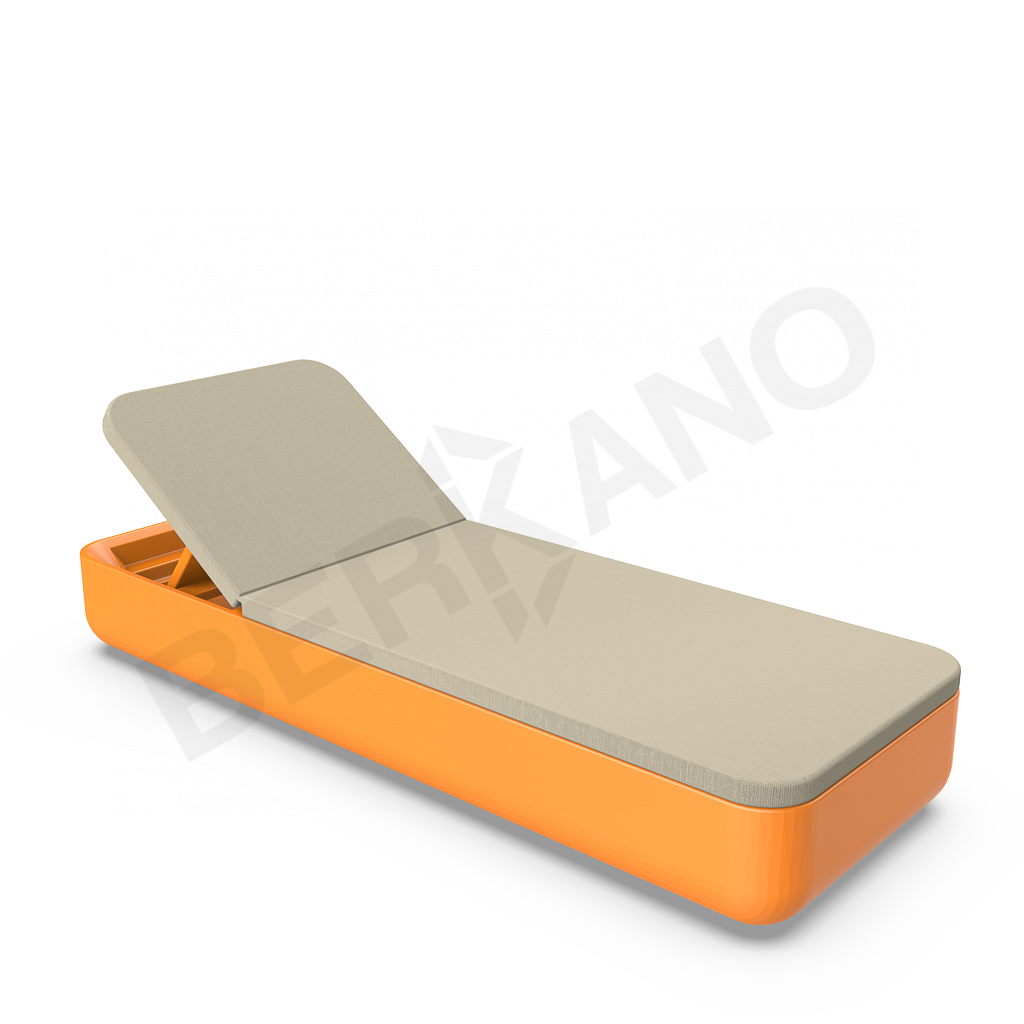 Шезлонг Grace оранжевого цвета / аксессуар бежевого цвета - фото 1