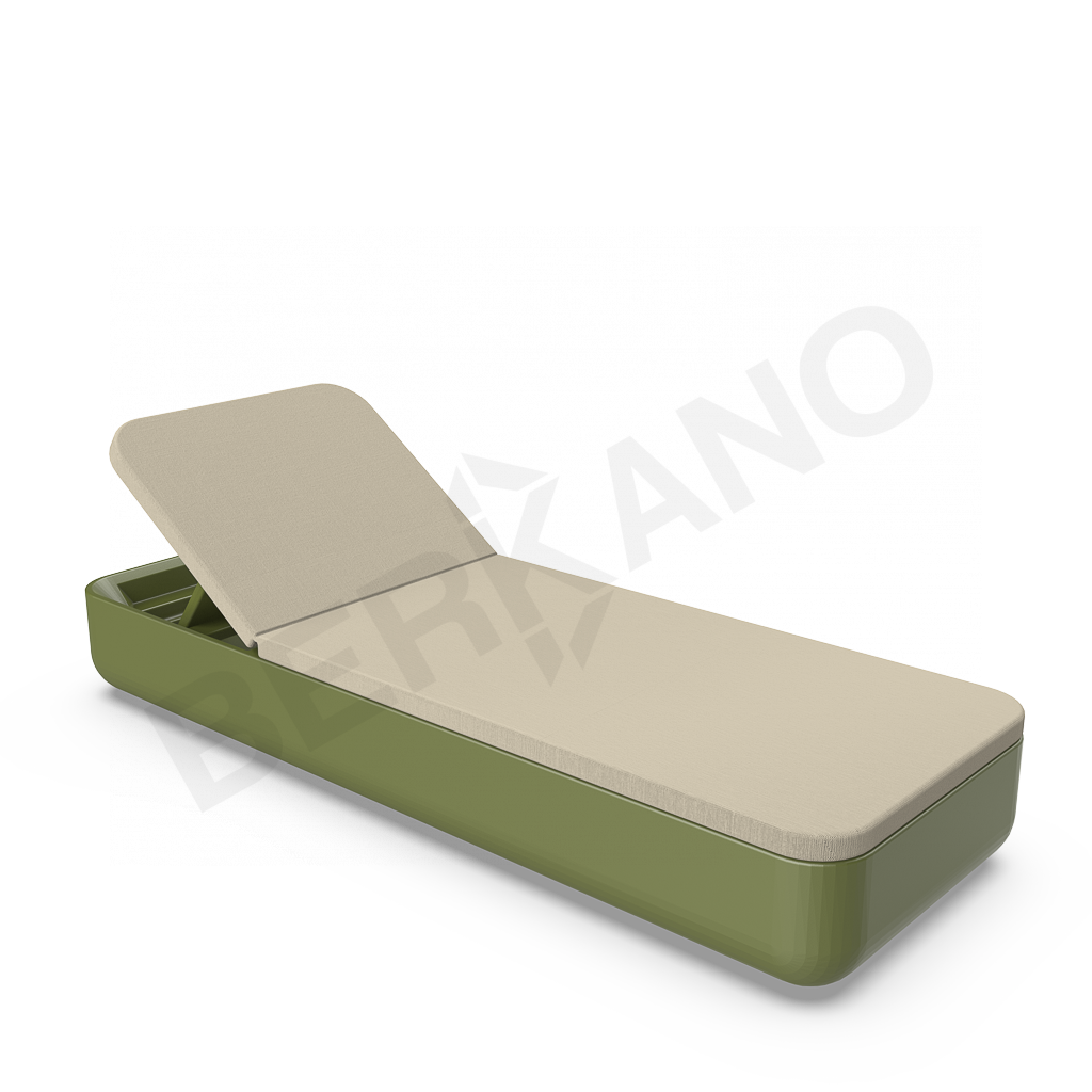 Шезлонг Grace темно-зеленого цвета / аксессуар бежевого цвета - фото 1