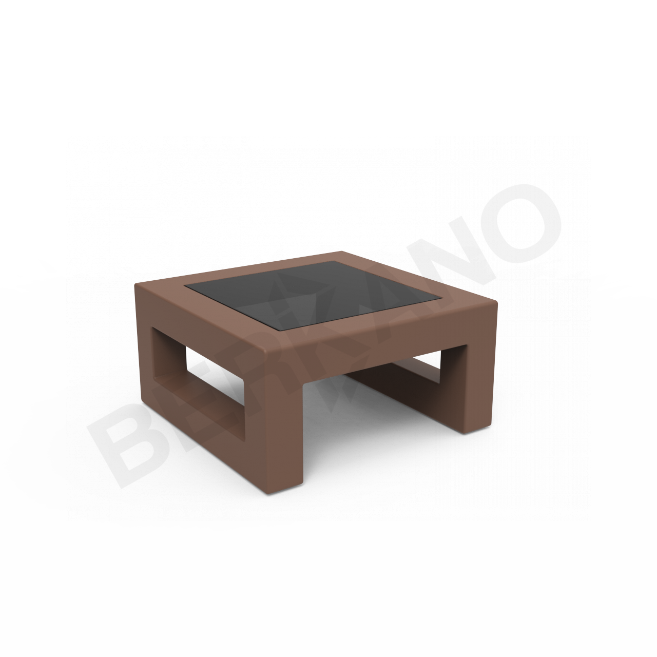 Стол Quarter lounge со стеклом коричневого цвета - фото 1