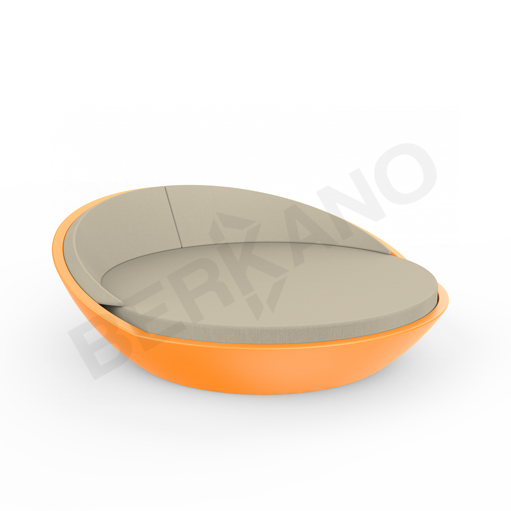 Шезлонг Riviera оранжевого цвета / аксессуар бежевого цвета - фото 1