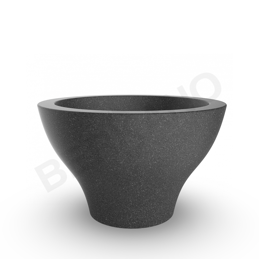 Кашпо Vetro 75 DB цвета черный гранит - фото 1