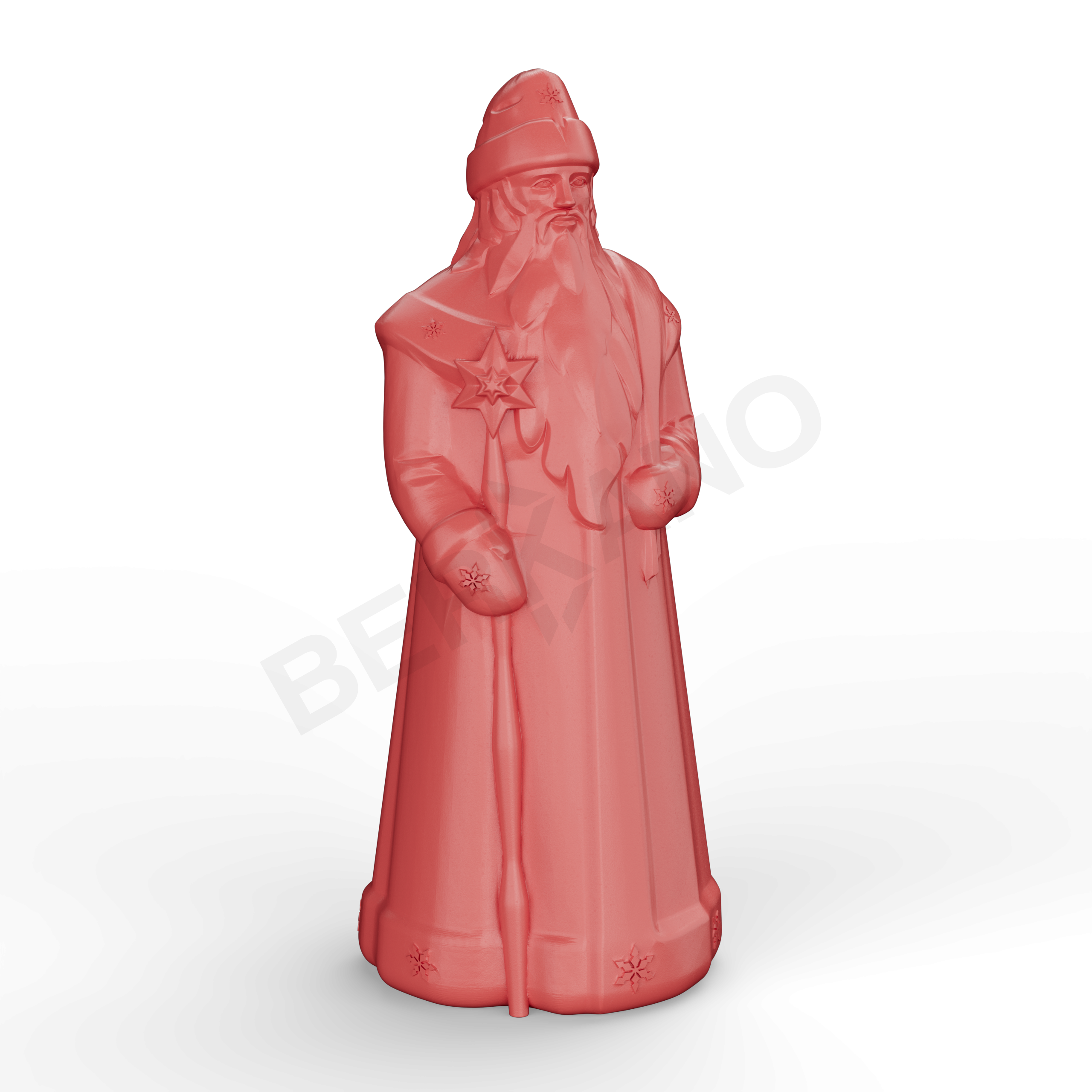 Светильник Дед Мороз красного цвета - фото 1