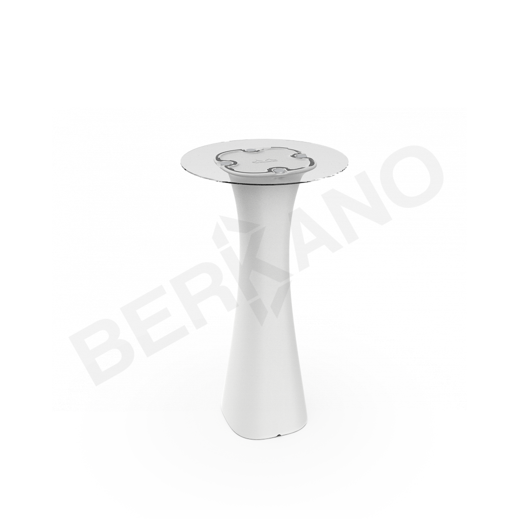 Стол барный со стеклом Grace Bar Round белого цвета