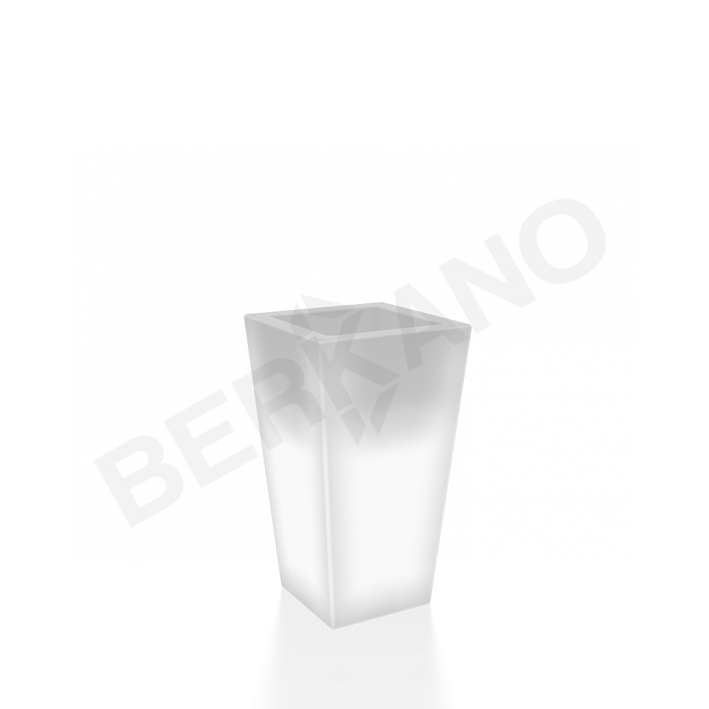 Светящееся кашпо Trapezio 70V DB белого цвета  - фото 1