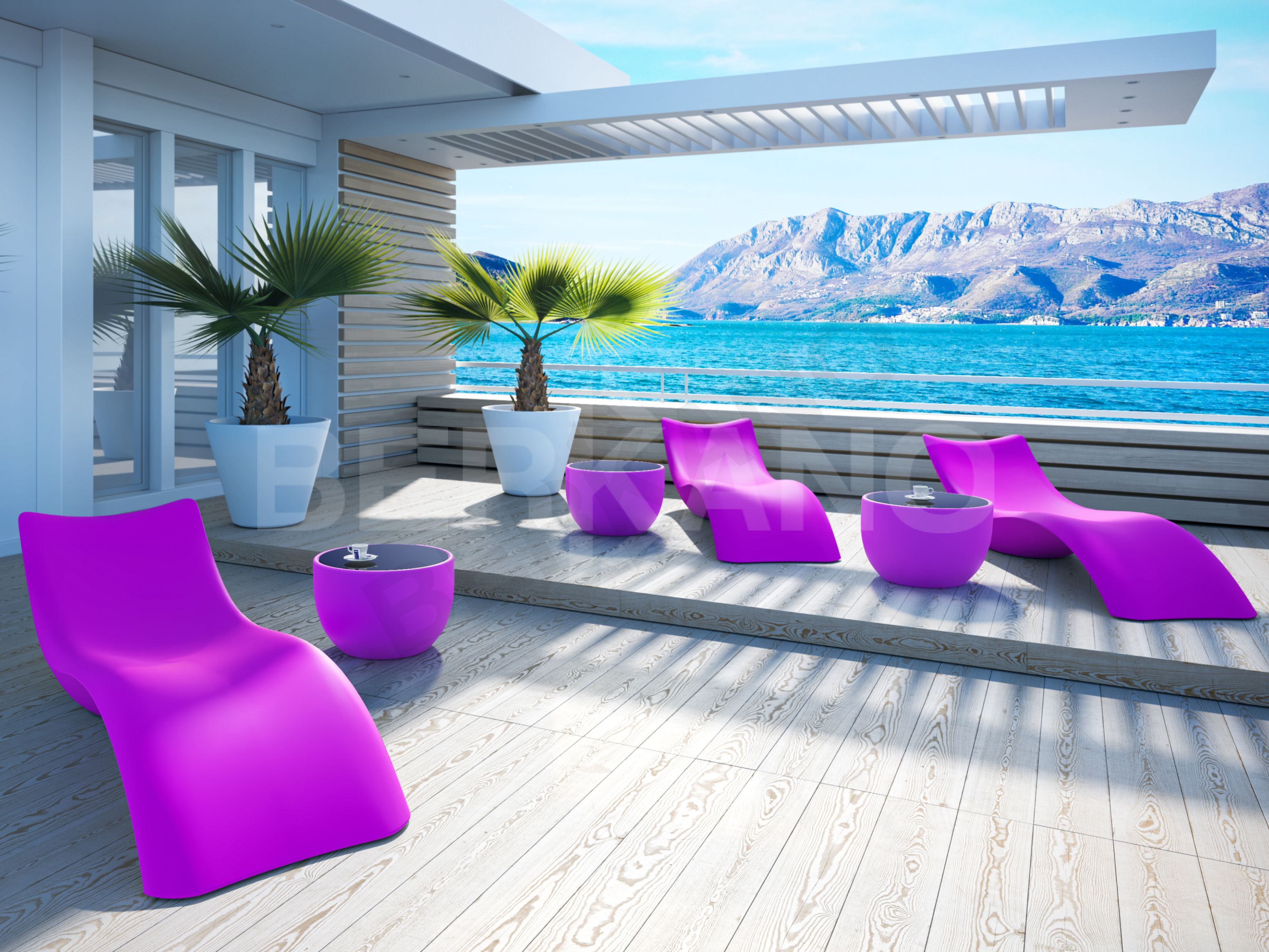 Шезлонг Wave бежевого цвета - фото 6