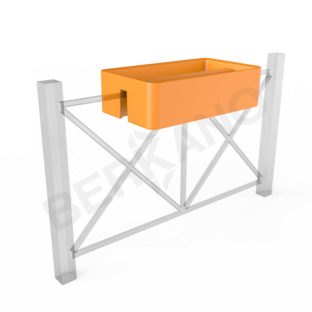 Кашпо Vittorio Fence 28 DB оранжевого цвета - фото 1