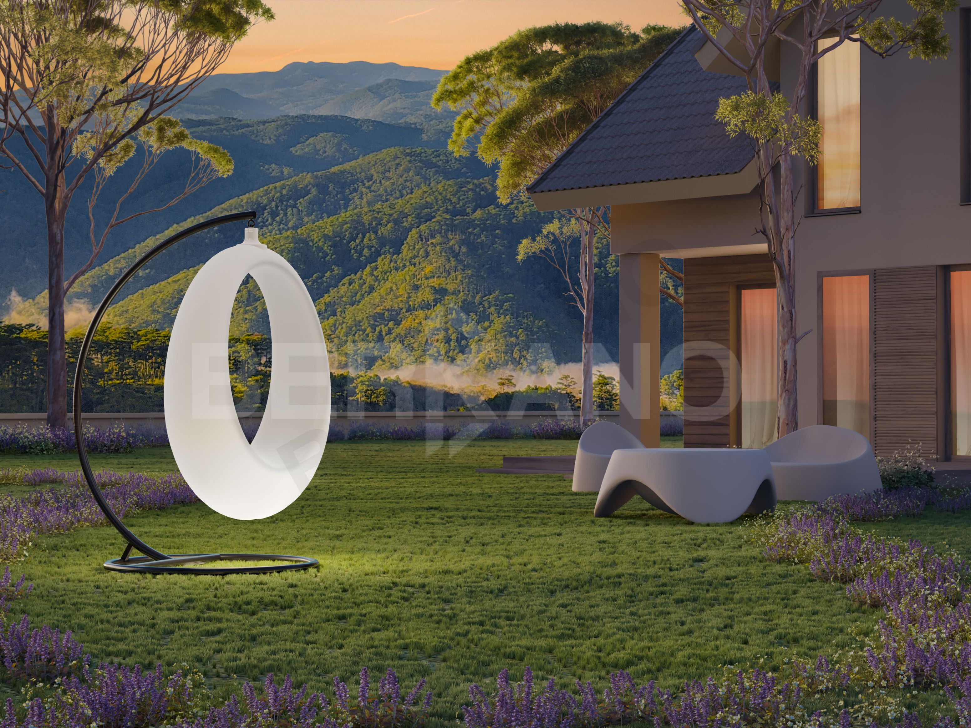 Арт-объект Moon терракотового цвета - фото 5