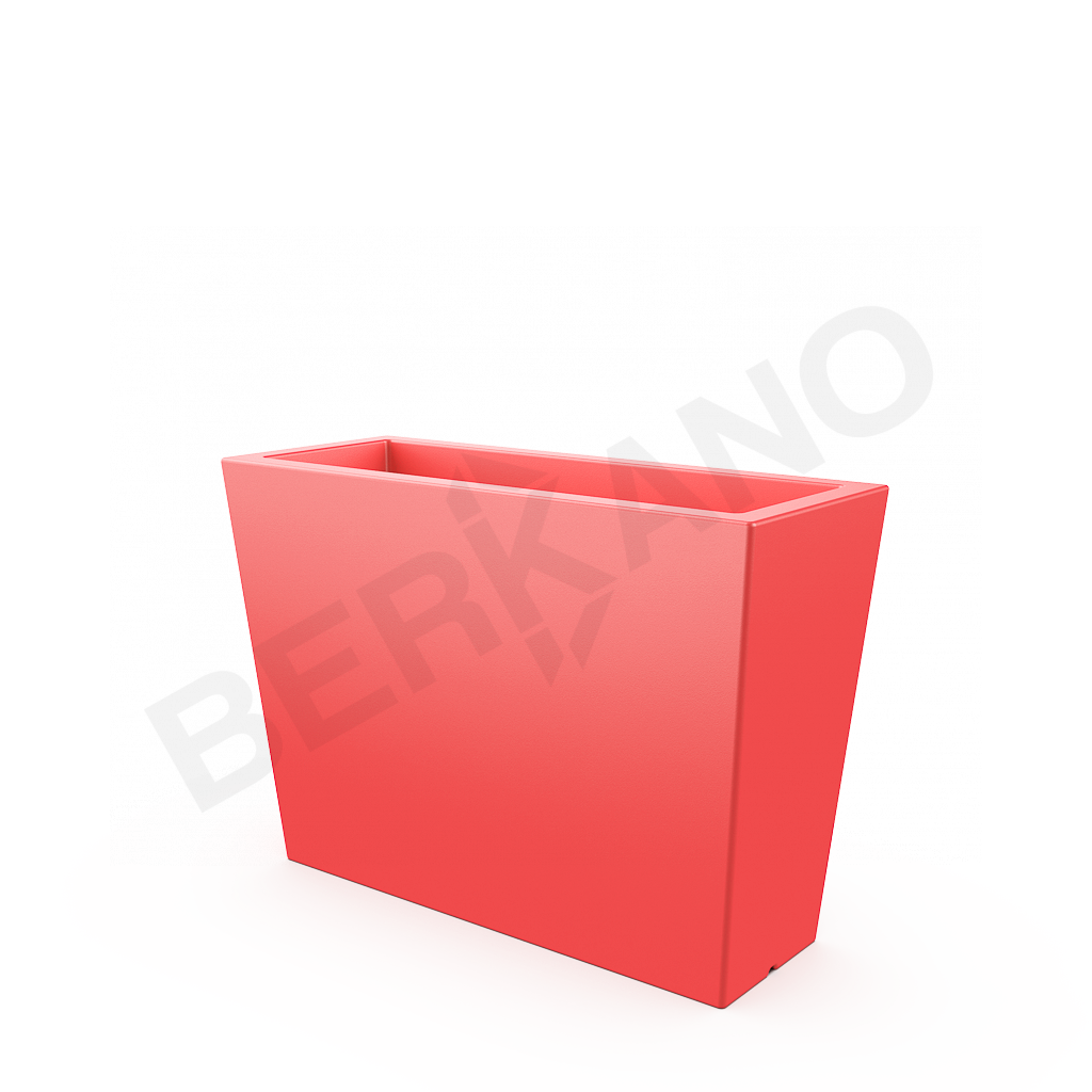 Кашпо Trapezio 70H DB красного цвета - фото 1