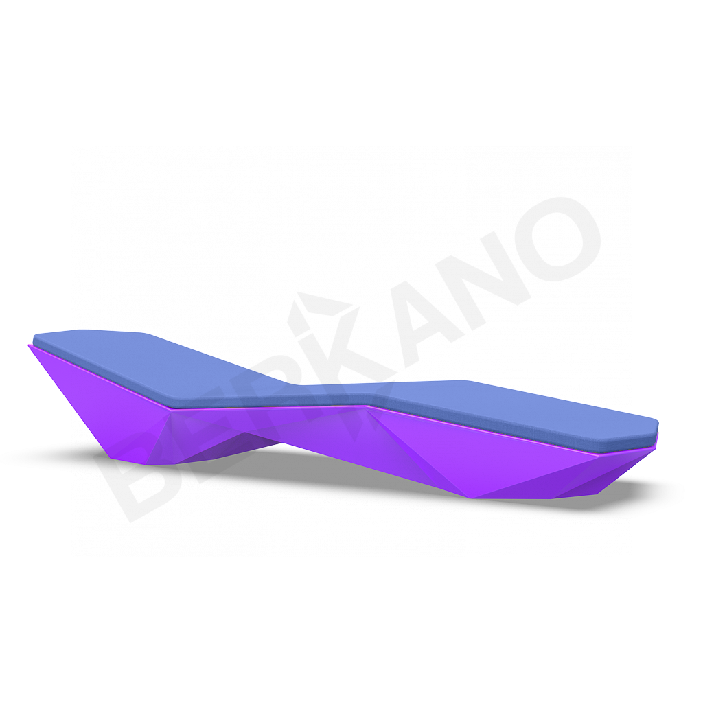 Шезлонг Quaro с подушками сиреневого цвета / аксессуар темно-синего цвета - фото 1