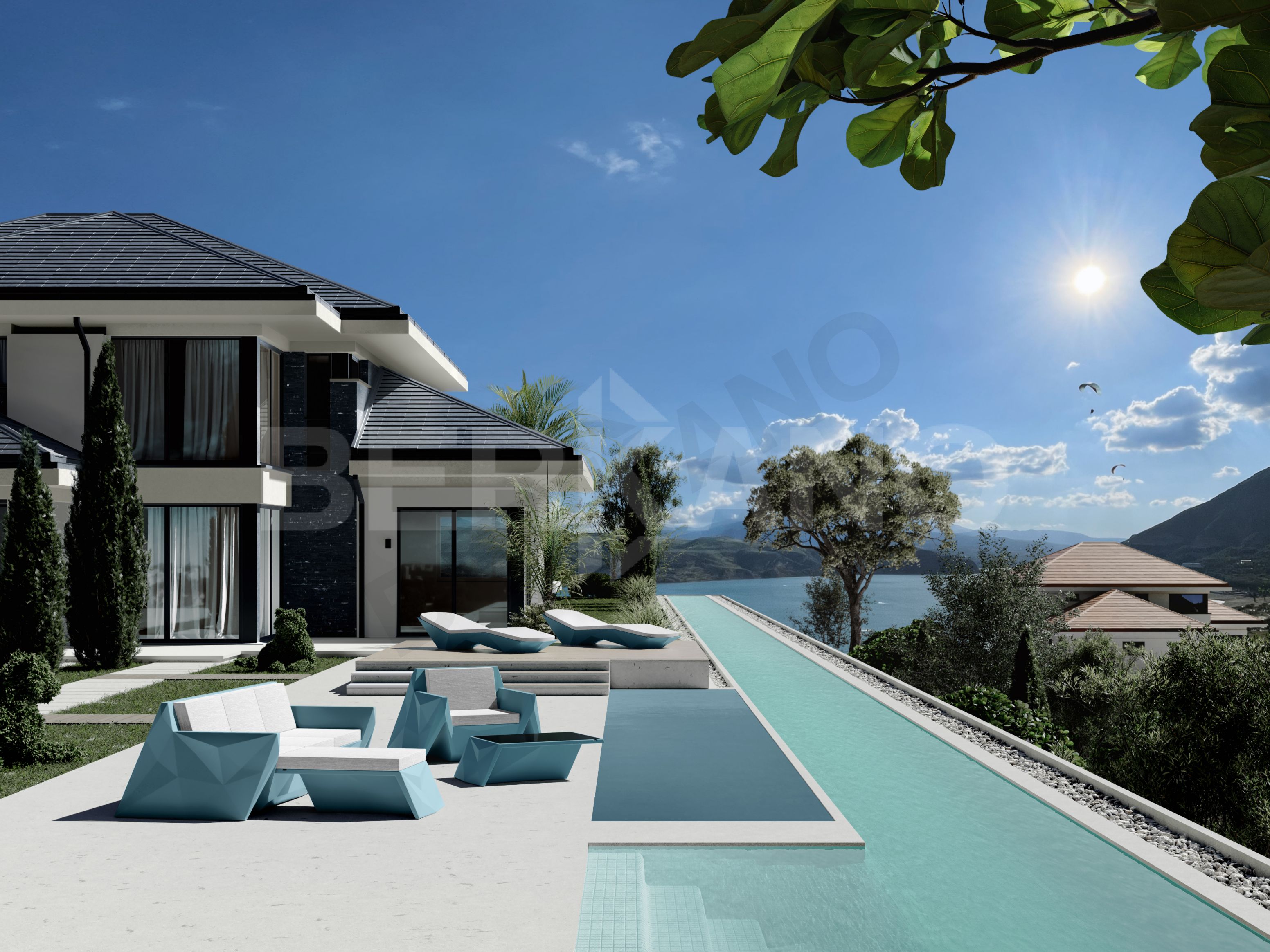 Шезлонг Quaro без подушек графитового цвета - фото 3