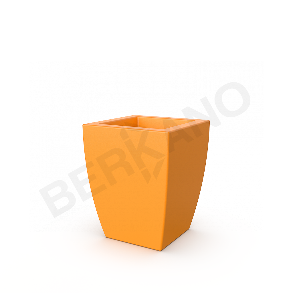 Кашпо Tenero 50 оранжевого цвета - фото 1