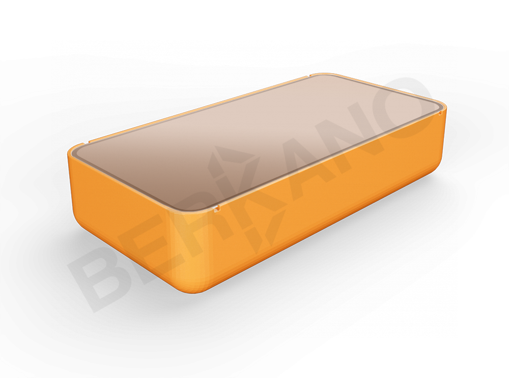 Стол Grace средний со стеклом оранжевого цвета - фото 1