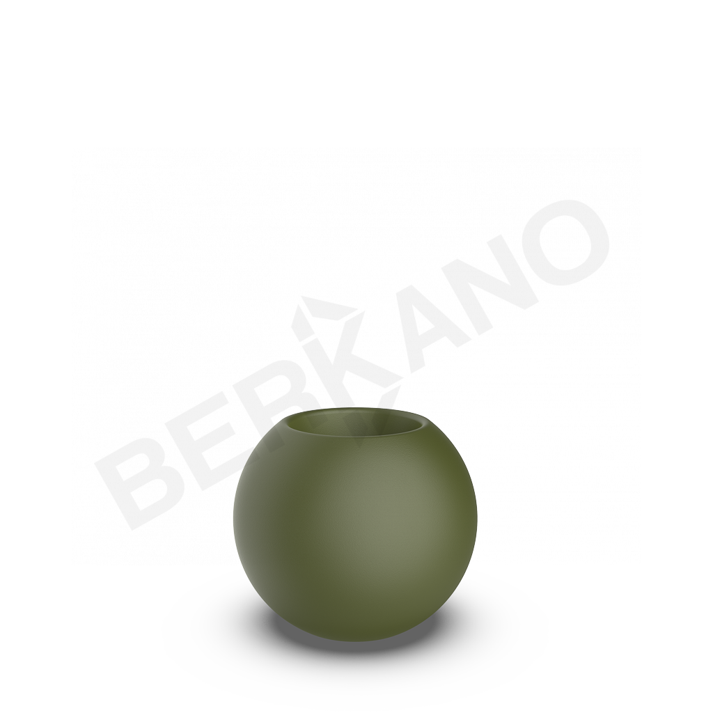 Кашпо Terra 40 темно-зеленого цвета - фото 1