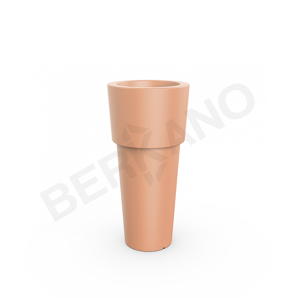 Кашпо Ray 100 терракотового цвета - фото 1