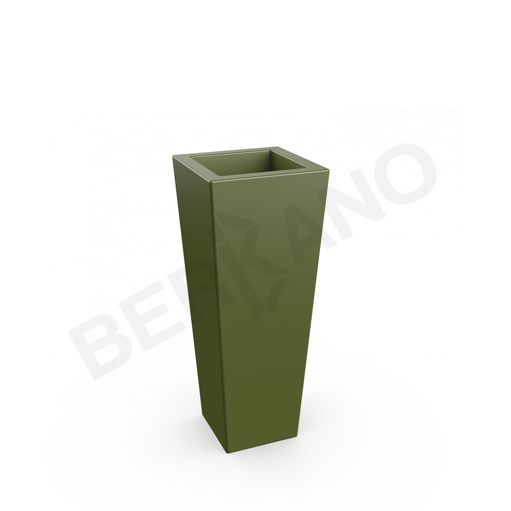 Кашпо Trapezio 100V DB темно-зеленого цвета - фото 1