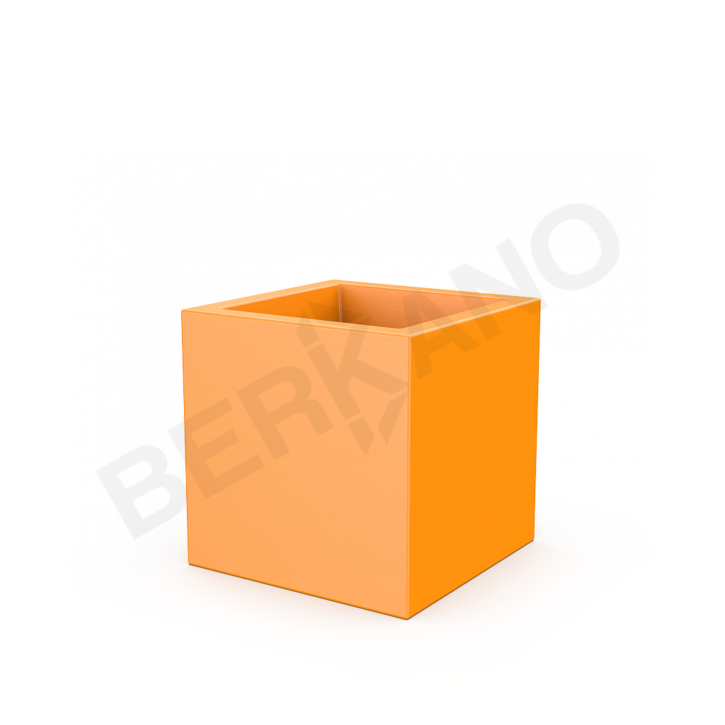 Кашпо Quarter 50 оранжевого цвета - фото 1