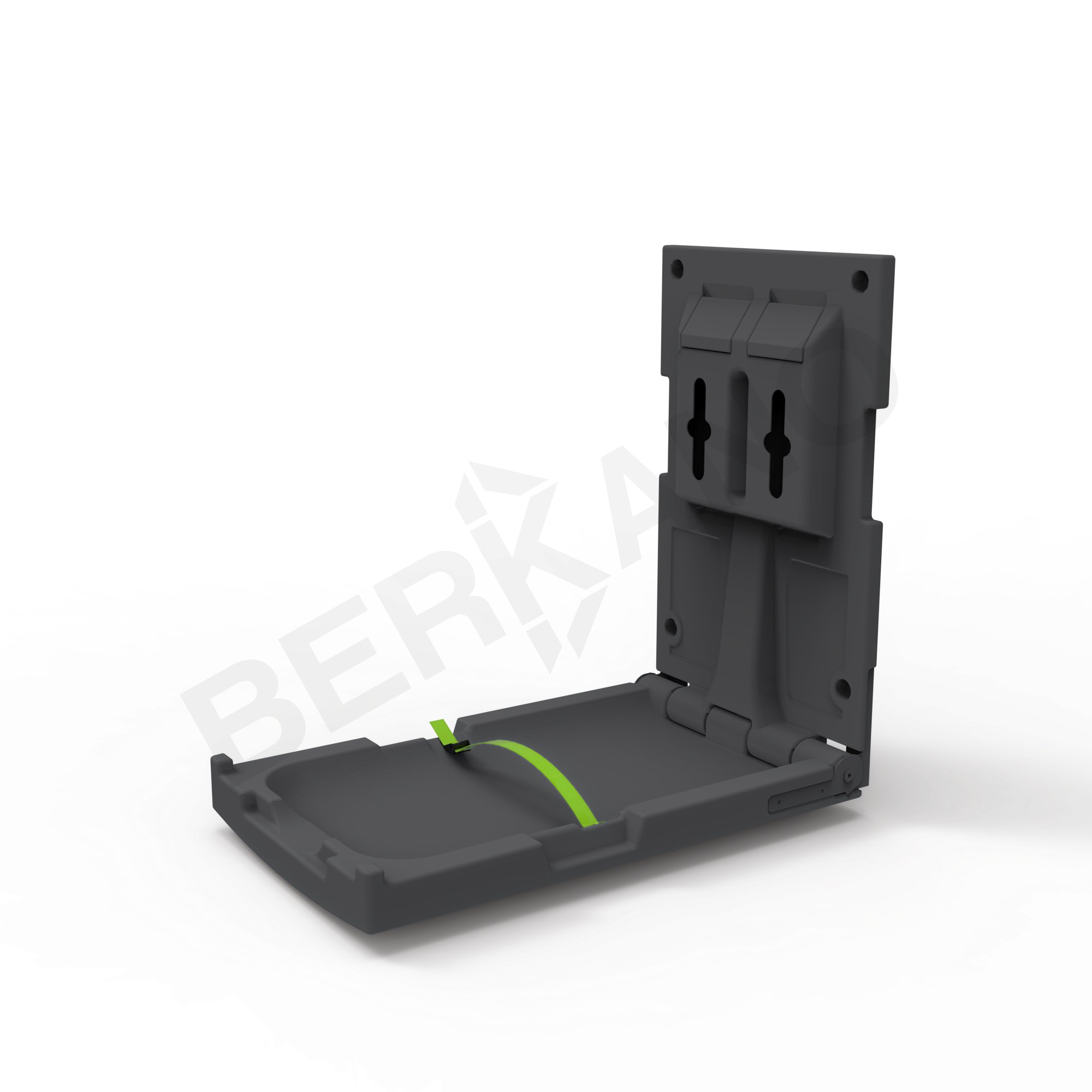 Пеленальный столик вертикальный BERKANO Kids графитового цвета - фото 1