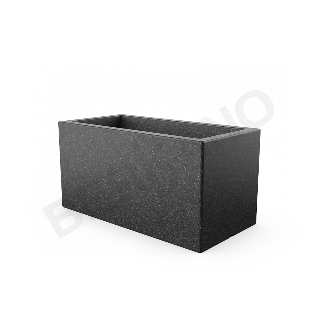 Кашпо Cubric 80*40 DB цвета черный гранит - фото 1