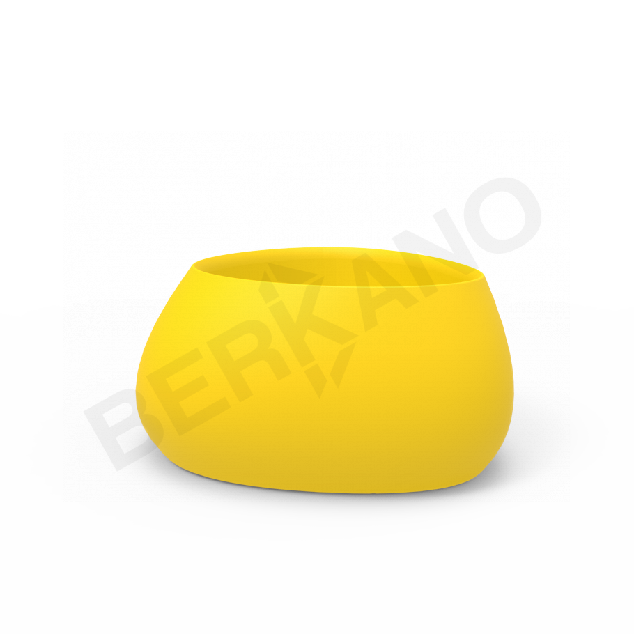 Кашпо Bend 60 желтого цвета - фото 1