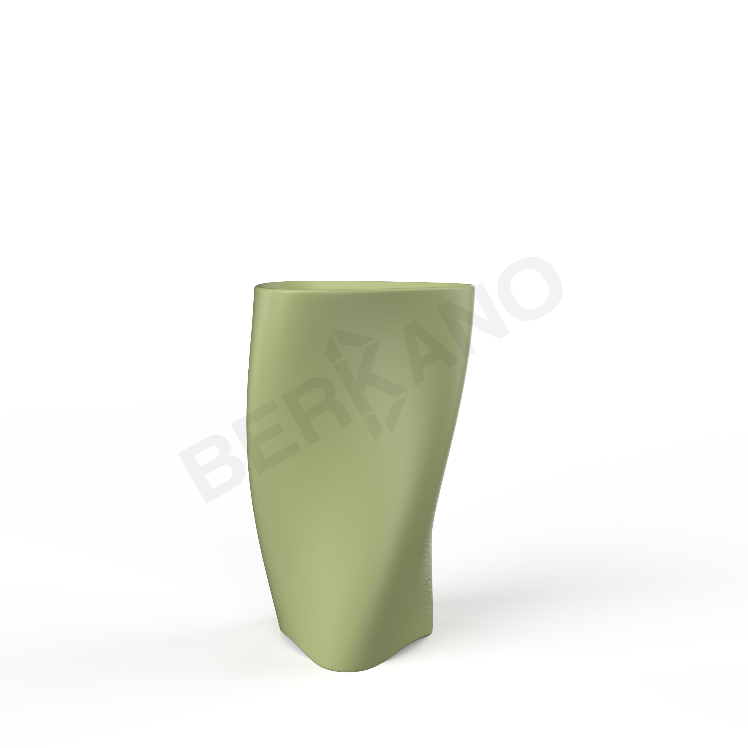 Кашпо Twist 90 темно-зеленого цвета - фото 1