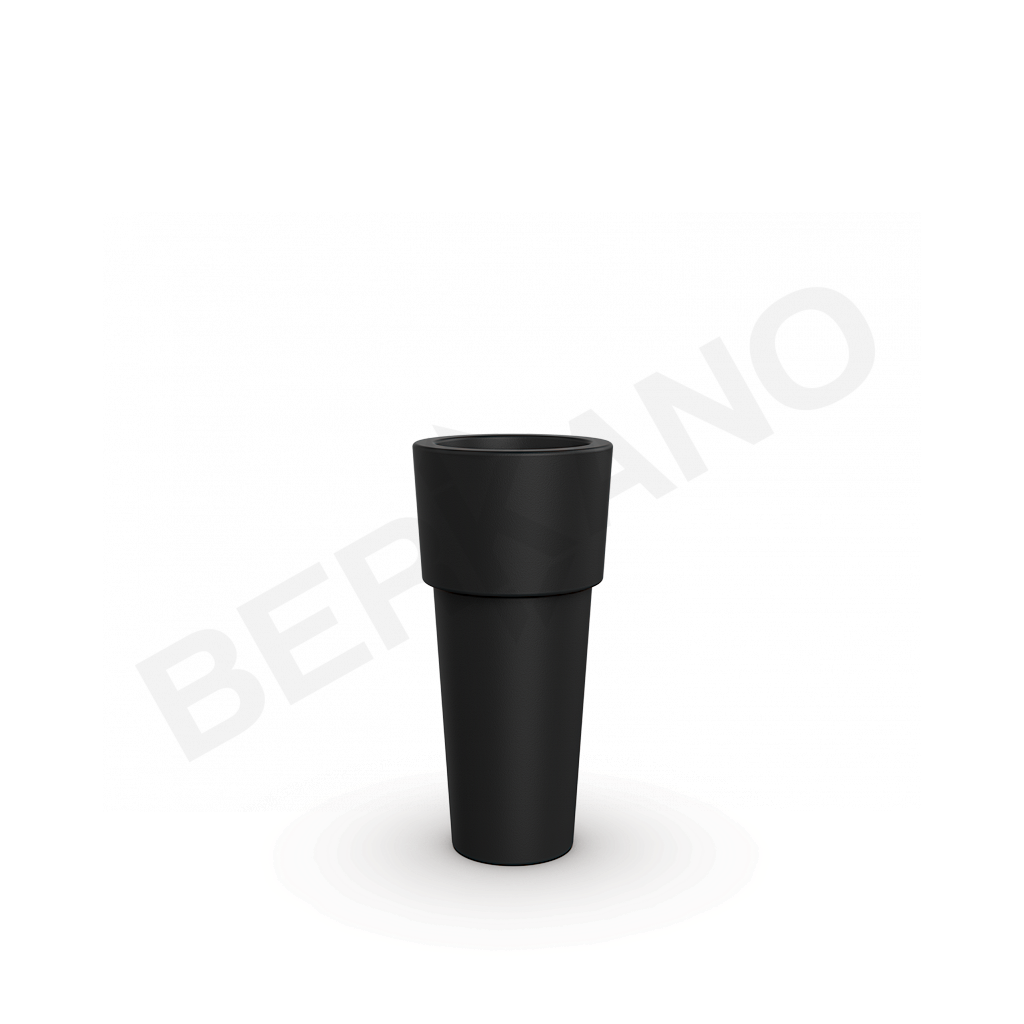 Кашпо Ray 60 черного цвета - фото 1